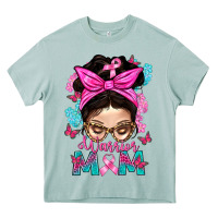 Arona Warrior Mom Messy Bun With Flowers Heavy Core Tee - BundleAndBundleShop