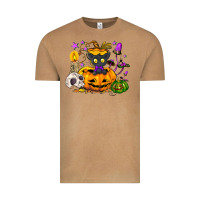 Vintage Camel Black cat pumpkin Vintage Tee - NancyCooperArtShop