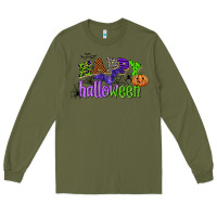 Army Green happy halloween Long Sleeve Tee - CowGirlArtShop