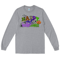 Heather Grey happy halloween Long Sleeve Tee - CowGirlArtShop