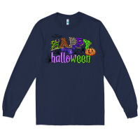 Navy happy halloween Long Sleeve Tee - CowGirlArtShop