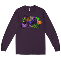 Plum happy halloween Long Sleeve Tee - CowGirlArtShop