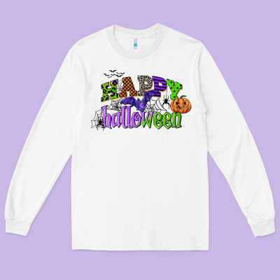 Happy Halloween Long Sleeve Tee Designed By Cowgirlartshop