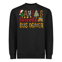 Black Santa's Favorite Bus Driver Heavyweight Sweatshirt - BundleAndBundleShop