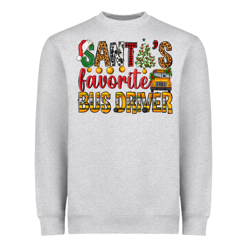 Santa's Favorite Bus Driver Heavyweight Sweatshirt by BundleAndBundleShop | Teevron