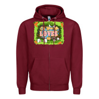 Burgundy Oh how he loves us Easter Day Zipper Hoodie - LillyAllenDesigns