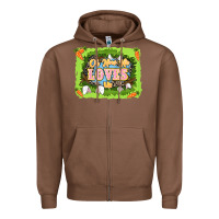 Chestnut Oh how he loves us Easter Day Zipper Hoodie - LillyAllenDesigns