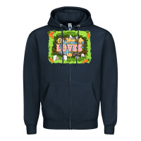 Navy Oh how he loves us Easter Day Zipper Hoodie - LillyAllenDesigns