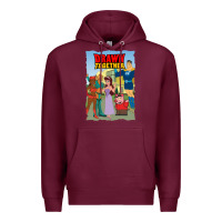 Burgundy drawn together Premium Hoodie - lanVoArt