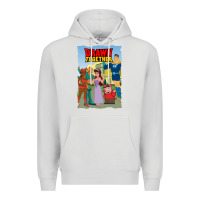 Dove Grey drawn together Premium Hoodie - lanVoArt