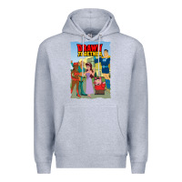 Heather Grey drawn together Premium Hoodie - lanVoArt