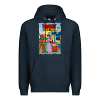 Navy drawn together Premium Hoodie - lanVoArt