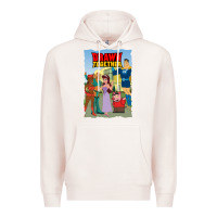 Pale Pink drawn together Premium Hoodie - lanVoArt