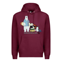 Burgundy shirokuma cafe Premium Hoodie - lanVoArt