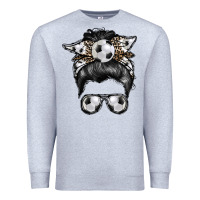 Heather Grey soccer mom Premium Sweatshirt - RacoonDesign