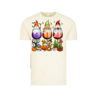 Vintage Arctic Hallothanksmas wine glasses and gnomes Vintage Tee - texasbilliewilder