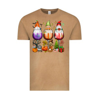 Vintage Camel Hallothanksmas wine glasses and gnomes Vintage Tee - texasbilliewilder