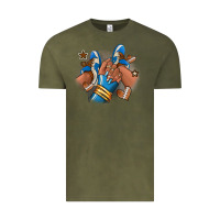 Vintage Olive Football afro girl sneakers Vintage Tee - RanaPortraitStore