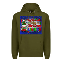 Army Green my favorite color is Christmas lights Premium Hoodie - BundleAndBundleShop