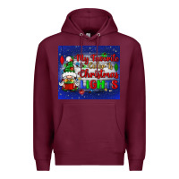 Burgundy my favorite color is Christmas lights Premium Hoodie - BundleAndBundleShop