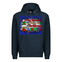 Navy my favorite color is Christmas lights Premium Hoodie - BundleAndBundleShop