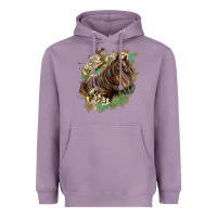 Lavender missouri horse floral background Heavyweight Hoodie - LillyAllenDesigns