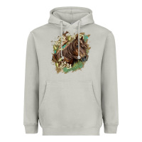 Moon Dust missouri horse floral background Heavyweight Hoodie - LillyAllenDesigns