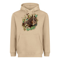 Mushroom missouri horse floral background Heavyweight Hoodie - LillyAllenDesigns