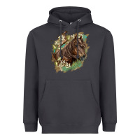Smoke missouri horse floral background Heavyweight Hoodie - LillyAllenDesigns