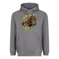 Storm missouri horse floral background Heavyweight Hoodie - LillyAllenDesigns