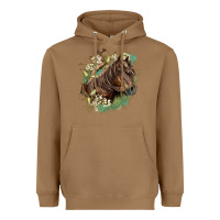 Toasted Coconut missouri horse floral background Heavyweight Hoodie - LillyAllenDesigns