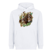 White missouri horse floral background Heavyweight Hoodie - LillyAllenDesigns