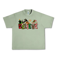 Oil Green christmas believe Urban Heavy Tee - texasbilliewilder