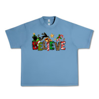 Pebble Blue christmas believe Urban Heavy Tee - texasbilliewilder