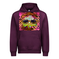 Mauve Wine hello sunshine Urban Hoodie - BarkalooDesign