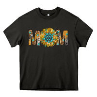 Asphalt Western Mom With Gemstone And Sunflower Heavy Core Tee - BundleAndBundleShop
