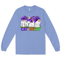 Colony Blue cat sheet ghost cats halloween Long Sleeve Tee - CowGirlArtShop