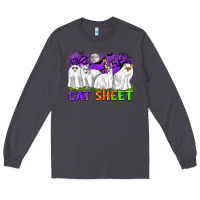 Smoke cat sheet ghost cats halloween Long Sleeve Tee - CowGirlArtShop
