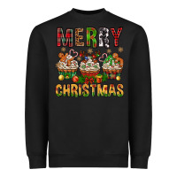 Black merry christmas with cupcake bbs Heavyweight Sweatshirt - BundleAndBundleShop