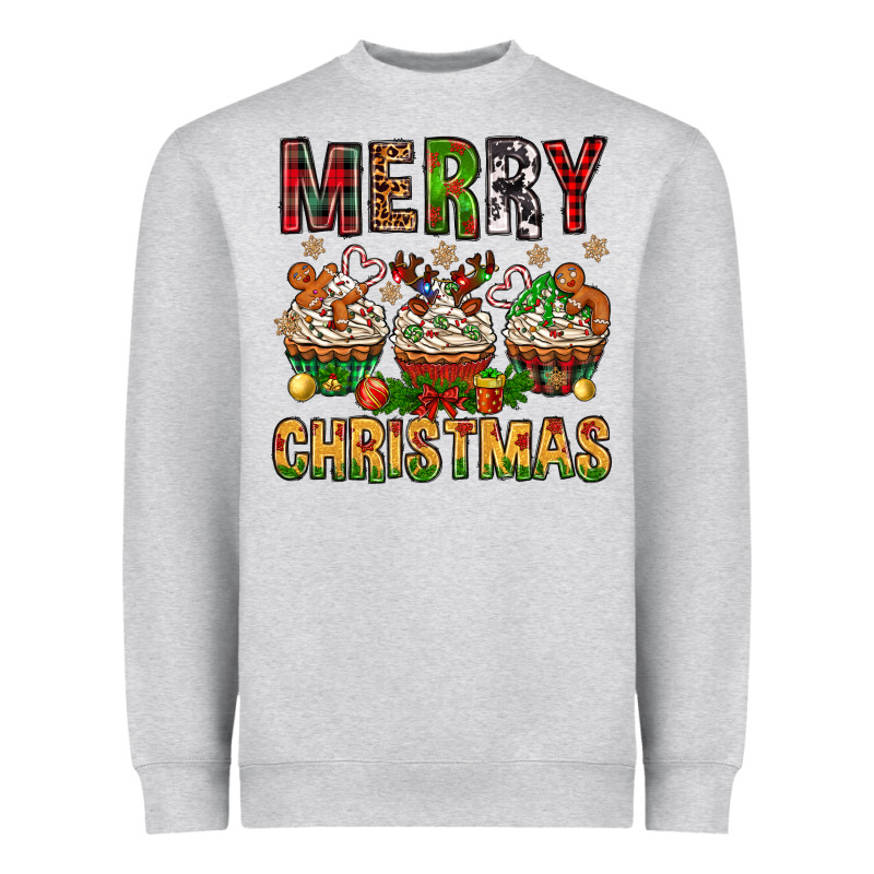 Merry Christmas With Cupcake Bbs Heavyweight Sweatshirt by BundleAndBundleShop | Teevron