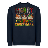 Navy merry christmas with cupcake bbs Heavyweight Sweatshirt - BundleAndBundleShop