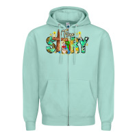 Seafoam True Story Zipper Hoodie - CowhideDigitalArt