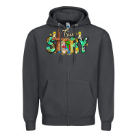 Smoke True Story Zipper Hoodie - CowhideDigitalArt
