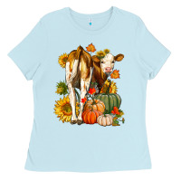 Baby Blue Fall Heifer Ladies Tee - LillyAllenDesigns