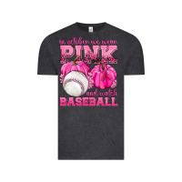 Vintage Black In October We Wear Pink and Watch Baseball Vintage Tee - texasbilliewilder