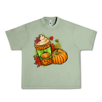 Oil Green Fall pumpkin coffee Urban Heavy Tee - NancyCooperArtShop