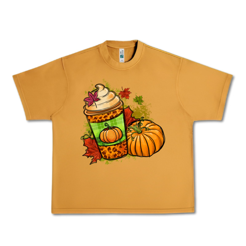 Fall Pumpkin Coffee Urban Heavy Tee by NancyCooperArtShop | Teevron