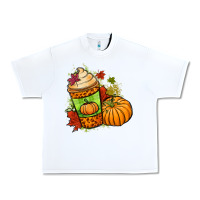 White Fall pumpkin coffee Urban Heavy Tee - NancyCooperArtShop