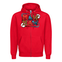 Red Baseball mawmaw leopard frame Zipper Hoodie - LillyAllenDesigns