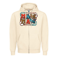 Sandshell Baseball mawmaw leopard frame Zipper Hoodie - LillyAllenDesigns